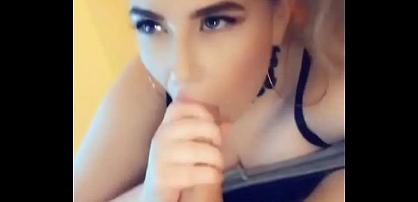  Amelia Skye fucks on sofa while parents are in bed filmed on Snapchat
